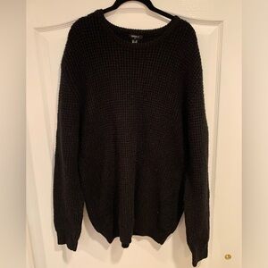 XL 21 Men Black Fuzzy Sweater